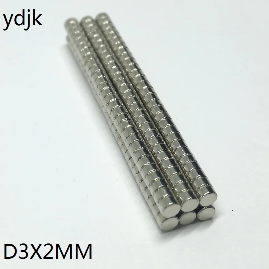 100 шт./лот дисковый магнит 3*2 мм N35 неодимовый магнит 3x2 мм диаметр 3 мм х 2 мм, неодимовый магнит 3x2 мм