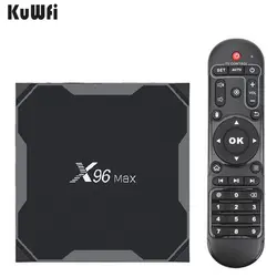 KuWFi Smart tv BOX Android 8,1 4 K телеприставка Amlogic S905X2 LPDDR4 четырехъядерный процессор 4 ГБ 32 ГБ 64 Гб 2,4 г и 5 ГГц Wifi BT 1000 M X96 Max