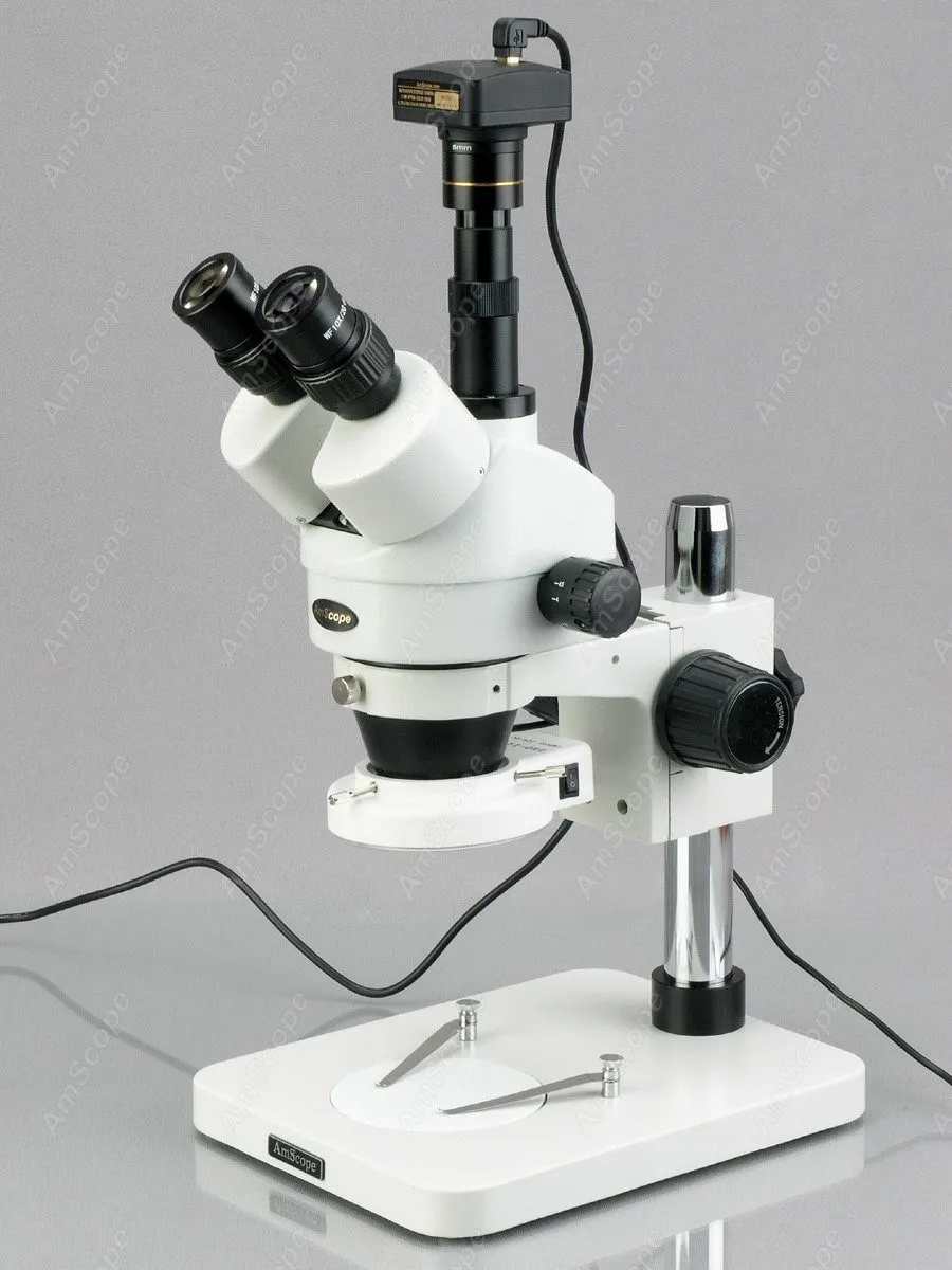 144-светодиодный микроскоп с зумом-AmScope поставки 3.5X-180X производство 144-светодиодный стерео микроскоп с зумом с 1.3MP цифровой камерой