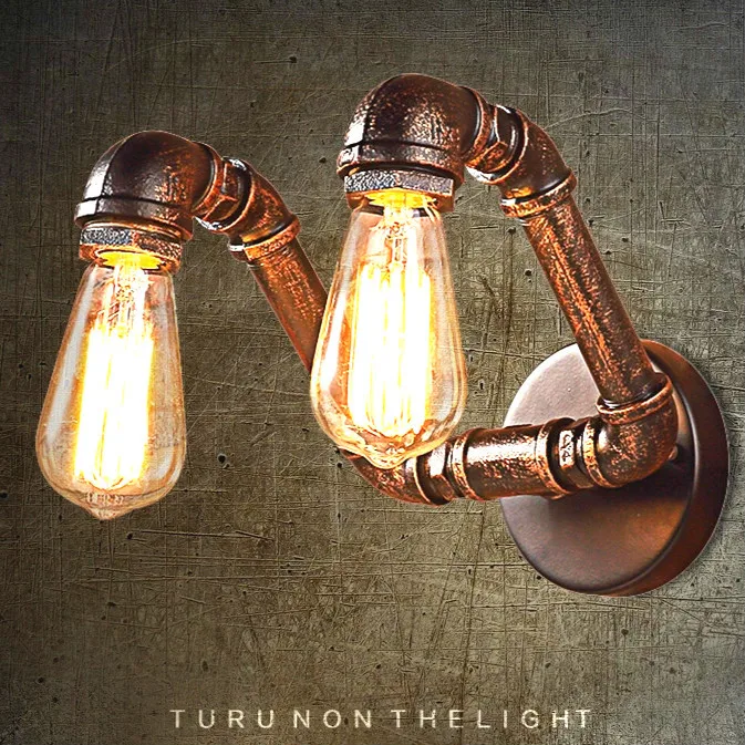 

Retro Wall Lamps Industry Loft Light Personality Bedroom Corridor Aisle Bar Club Cafe Restaurant Lamp Water Pipe Vintage Lamps