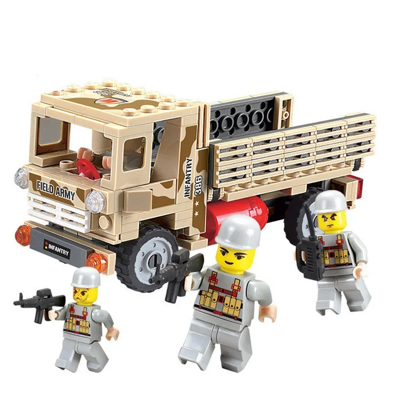 

Field Troops Legoings Model Building Blocks Kit Air Defense Missile Vehicles Infantry Regiment Toys for Children 84027