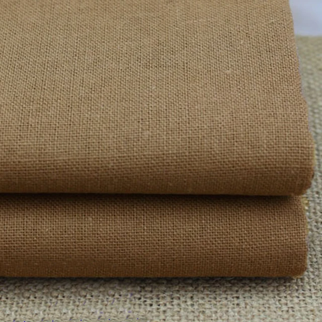 100 140cm Plain Dyed Cotton Linen Material Tecido Natural 100 140cm Plain Dyed Cotton Linen Material Tecido Natural Upholstery Textiles Sofa Fabric Coffee