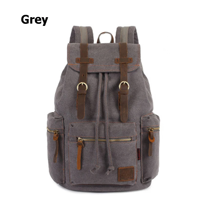 Men Canvas Backpack Vintage Women New Fashion Travel Bags Large Capacity Teenager School Backpacks Anti-theft Rucksack BP0186 (11)