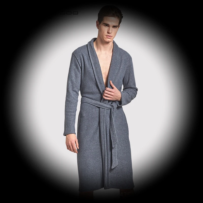 Hb Men's fleece robe NO.910.in Long Johns from Underwear & Sleepwears