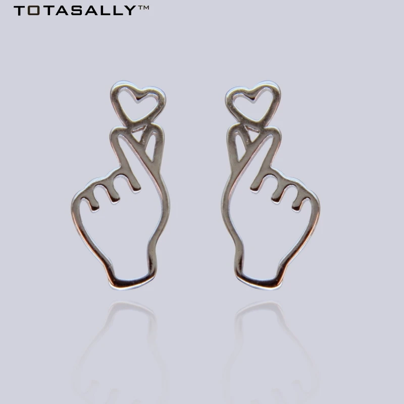 Простые элегантные серьги гвоздики TOTASALLY 100% Настоящее Серебро S925 пробы милые в