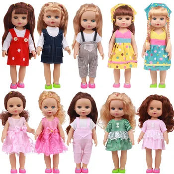 

35cm Baby Doll with Clothes 3D Eyes Lovely Silicone Dolls Yellow Brown Hair