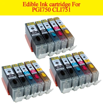 

15pcs PGI 750 CLI 751 edible ink cartridge For canon Pixma MG5470 MG5570 MG6470 MG6770 MX927 MX727 IP7280 MG5480 IX6870 printer