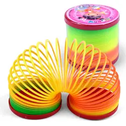 Новый Magic Пластик Slinky Радуга весенние Цвет ful Новые детские забавные Классические игрушки Цвет случайно горячая распродажа