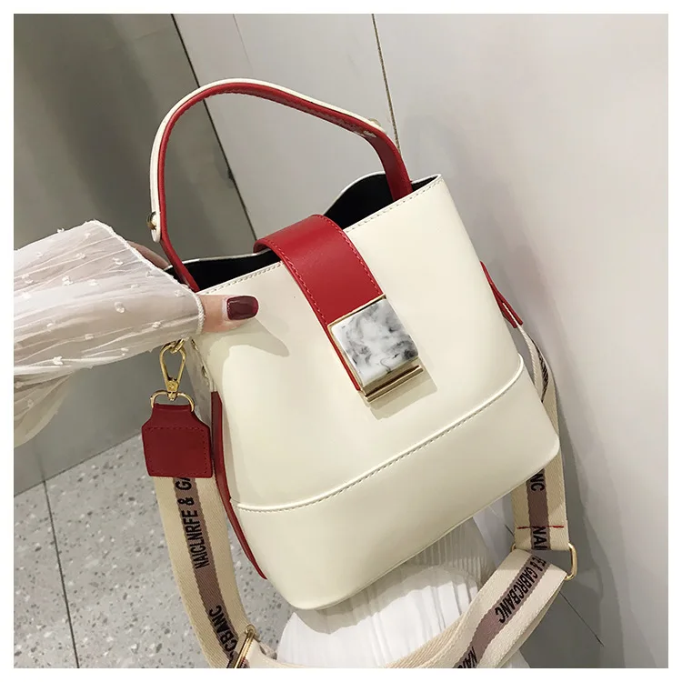 Модная Большая вместительная цветная сумка-мешок женская новая Индивидуальная сумка Корейская версия диких сумок через плечо
