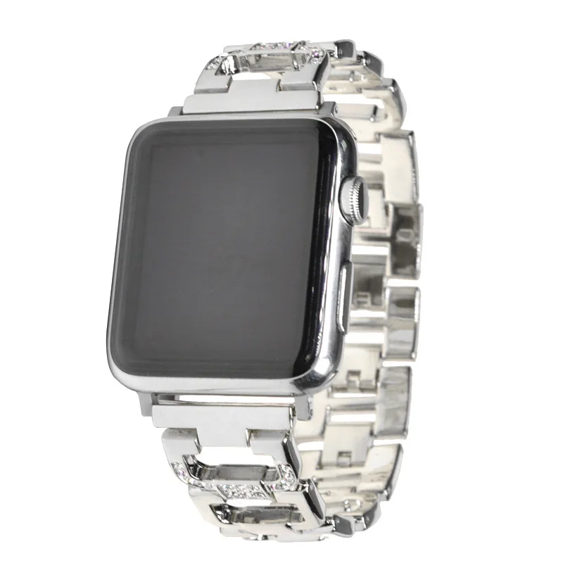 Сменный ремешок для Apple Watch SE Series 6 5 4 3 2 роскошный с кристаллами и бриллиантами IWatch