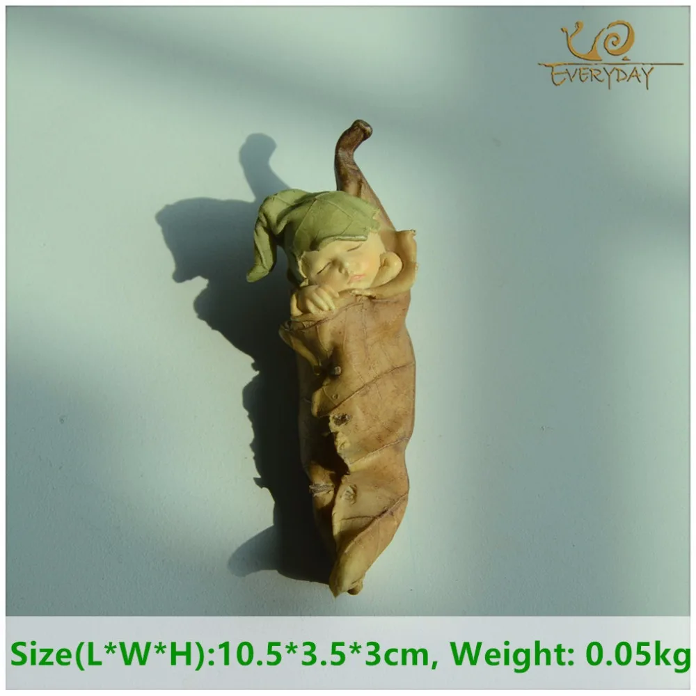 Details about   Enchanted Fairy Garden Sleeping Baby Leaf Shaped Angel Figurine Outdoor Statue 