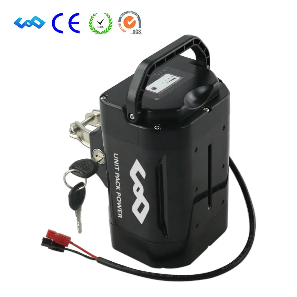 Best Import cell Electric Bike Battery 36V 10.4Ah Seat Post type Lithium Battery for Bafang BBS01 BBS02 eBike Motor 0