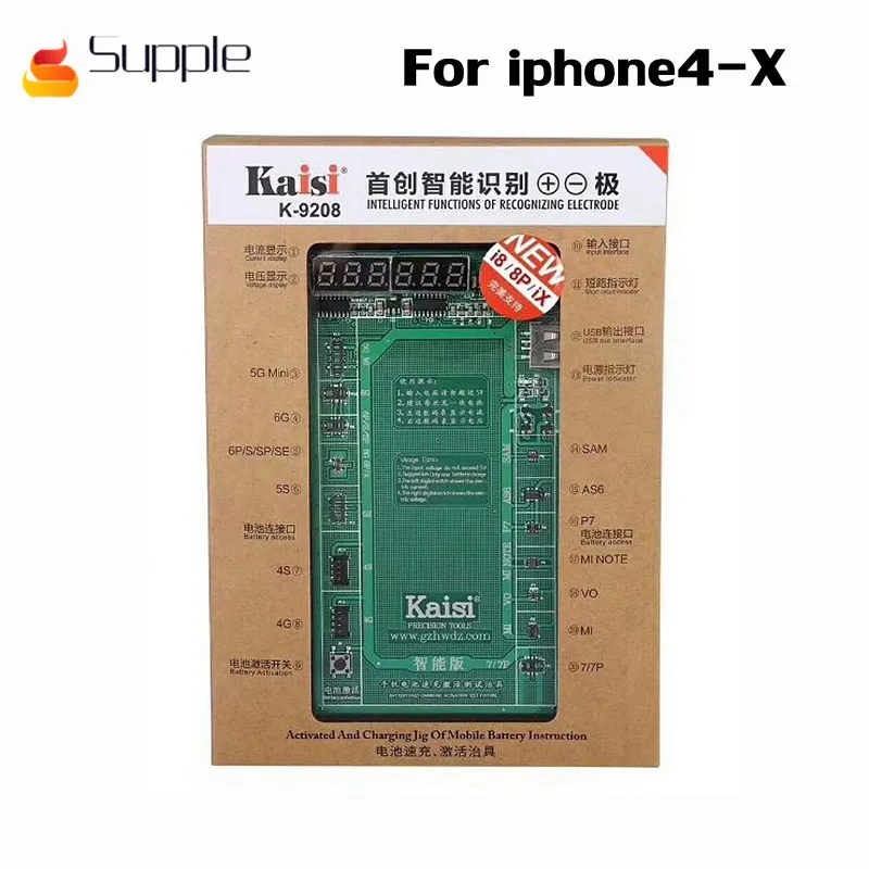

Supple K-9208 Battery Charging Activation board Test Fixture for iPhone4-X for Samsung Logic Board Circuit Current Testing Cable