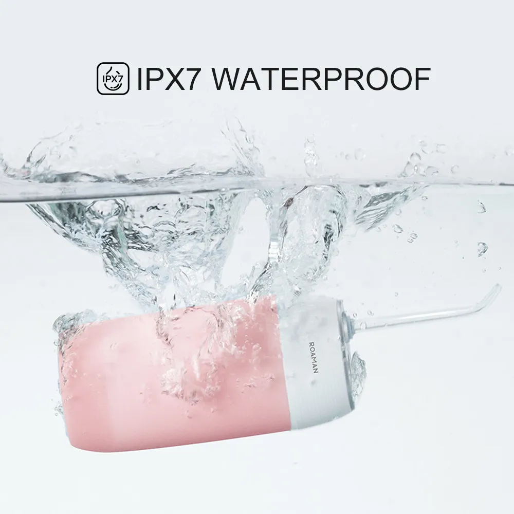 Lachen MINI1 Oral Irrigator USB Rechargeable Water Flosser Portable Dental Water Jet 120ML Water Tank Waterproof Teeth Cleaner - Цвет: Розовый
