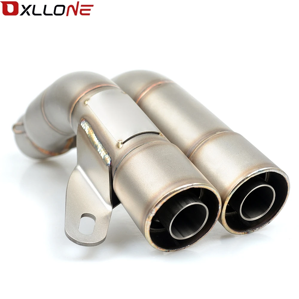 

35-51mm Universal Motorcycle Double Exhaust Muffler Pipe For Benelli bn600 bn300 bn250 bn 250 300 600 bj300 bj 300 mt09 07