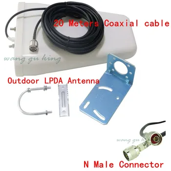 

11dbi 800-2500MHz Outdoor LTE directional LPDA Antenna with N Female+ 20m cable for 3G 4G DCS PCS CDMA Mobile Signal Booster
