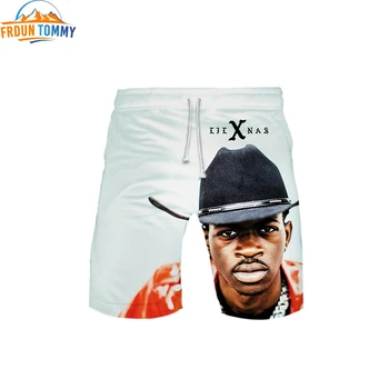 

Lil Nas X hip pop Rapper new fashion print summer men hip pop hot sale high quality trend shorts cool popular casual short