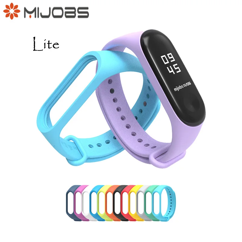 

Original Mijobs Lite Strap For Xiaomi Mi Band 3/4 miband 4 Multiple Bracelet Change Optional Beautiful Stylish Xiaomi Eco Chain