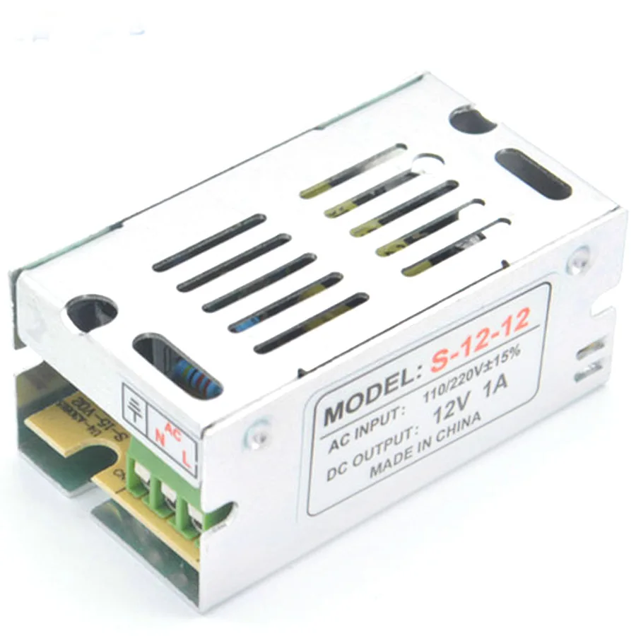 DC 12 V блок питания Переключение преобразования 1A W СВЕТОДИОДНЫЙ Драйвер