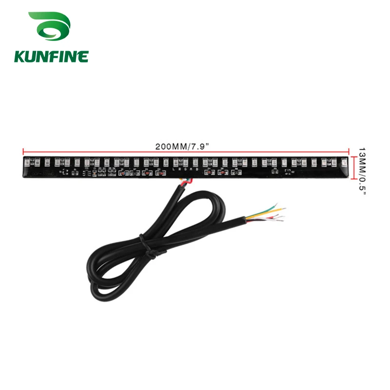 KUNFINE 4PCS Universal Motorcycle LED Turn Signal Indicators light Blinkers Flexible Bendable Amber Light 3 (8) L