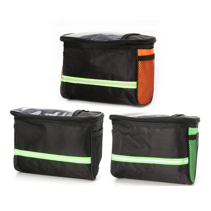Top Outdoor Bicycle Handlebar Bag Front Frame Tube Pouch Bike Basket Pannier Bike Accessories 1