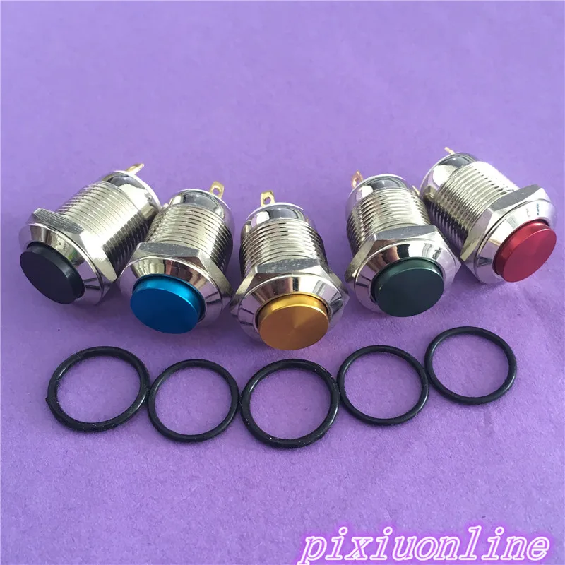 1pcs Yt631y / L251y 12mm 5 Kind Color Stainless Steel Metal Push Button