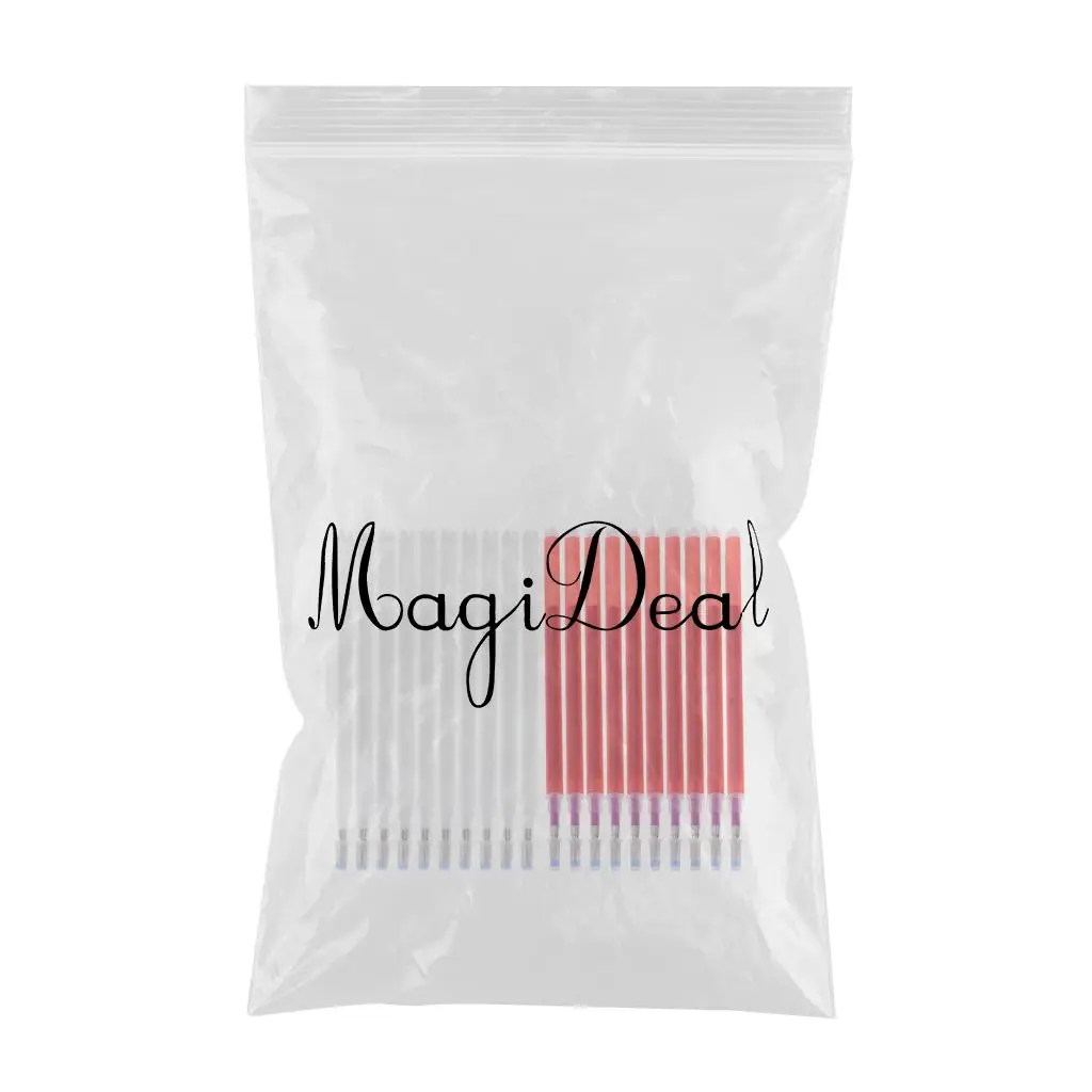 20 Pieces High Temperature Disappearing Refill Pen Heat Erase Pen Fabric Markers Sewing Tools Red/White