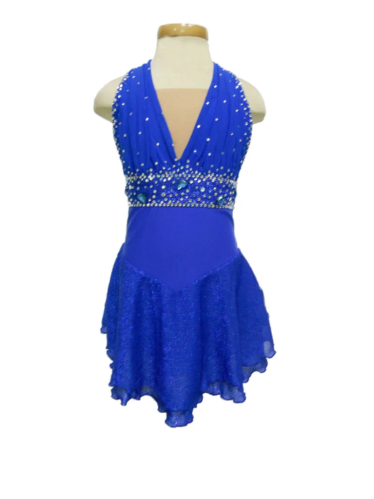 

Free shippingblueIce Figure Skating Dress RG Rhythmic Gymnastics Leotard Acro Baton Twirling TapSD373