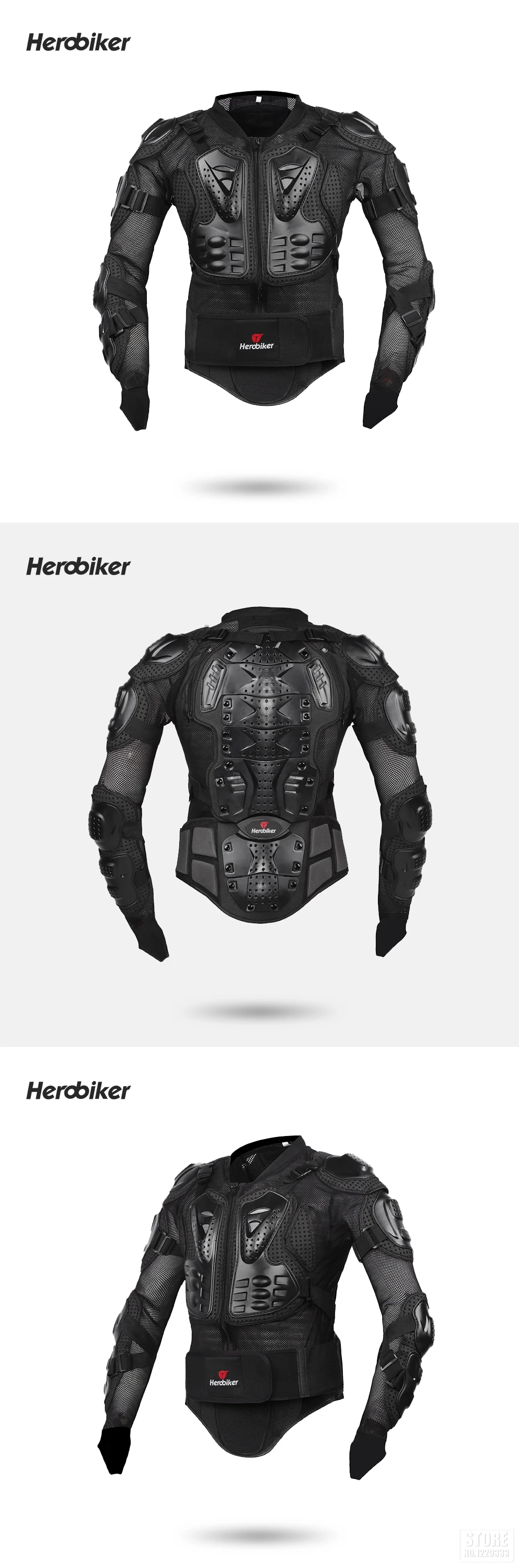 HEROBIKER мотоциклетная куртка мужская мотоциклетная Броня Полный корпус мотокросса Защитное снаряжение мото защита S-5XL