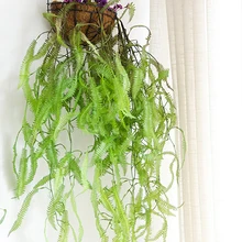 4 вилки искусственная лоза зеленая трава Настоящее касание Висячие стены пластиковые растения свадебные цветочные композиции украшения дома