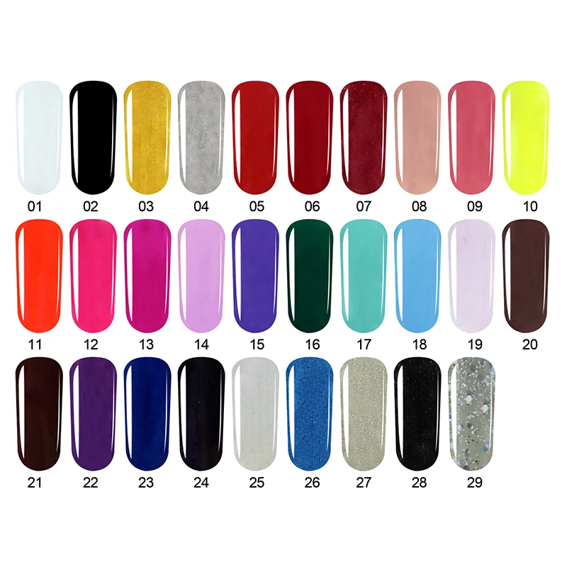 Huration UV Nail Gel Polish Glitter 29 Color Gellak for Manicure Top Base Polish Semi-permanent Gel Varnish Off White Nail Art