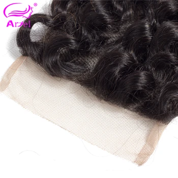 Ariel Deep Wave Closure 4x4 Human Hair Closure 20 22 Inch Swiss Lace Closure Brazilian Closure Remy Middle Free Part Closure 5