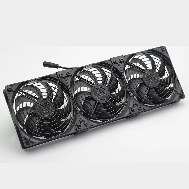 Вентилятор Bitcoin mine 12 см DC 12V прямоугольный ряд Высокоскоростной вентилятор