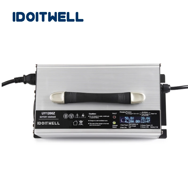 Интеллигентая (ый) 12 V 50A lifepo4 Батарея Зарядное устройство 14 6 4S вольт 150AH 200AH 250AH