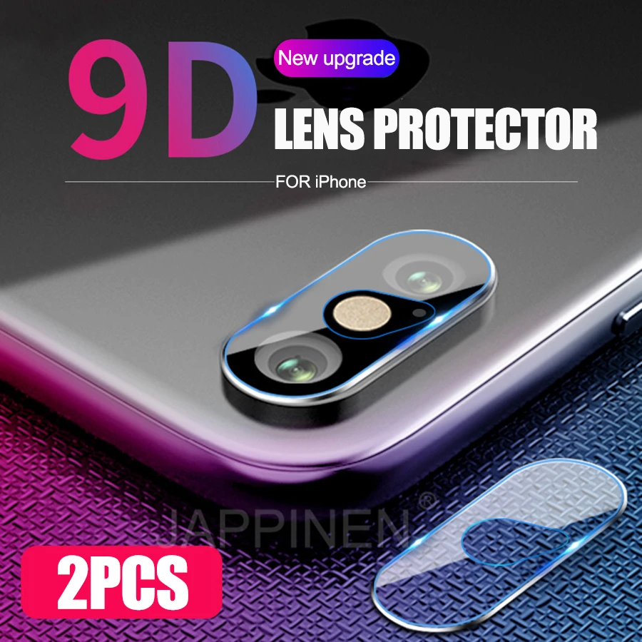 

2Pcs/lot Lens Protective Glass For iPhone X XS Max XR 7 8 Plus Camera Lens Screen Protector Tempered Glass On The For iPhone XS