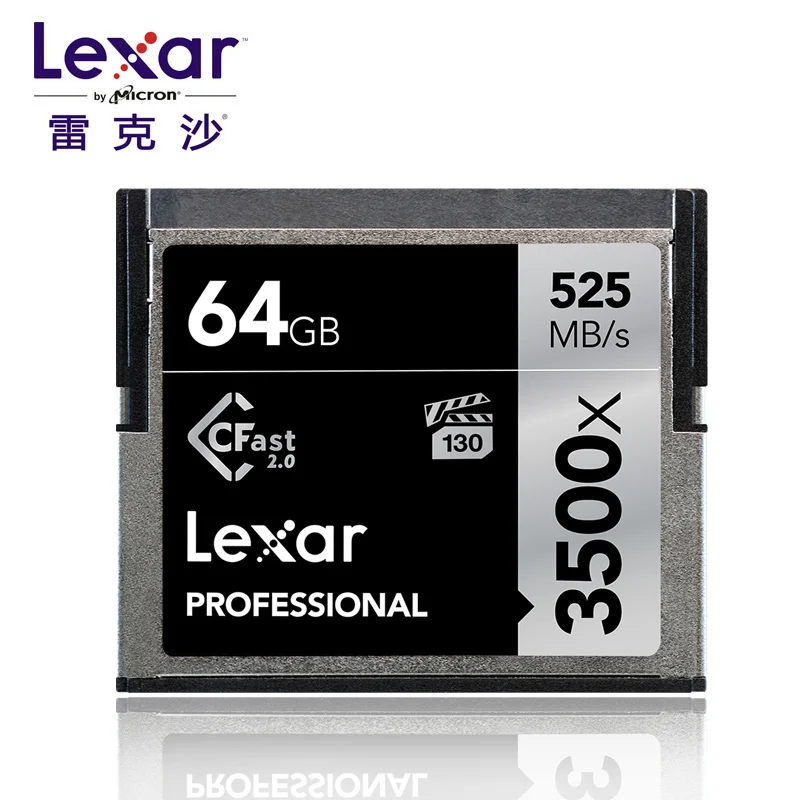 Lexar Подлинная Lexar, Cfast 2,0 карта, 128G 3500X, 525 м/с профессиональная камера, карта памяти камеры