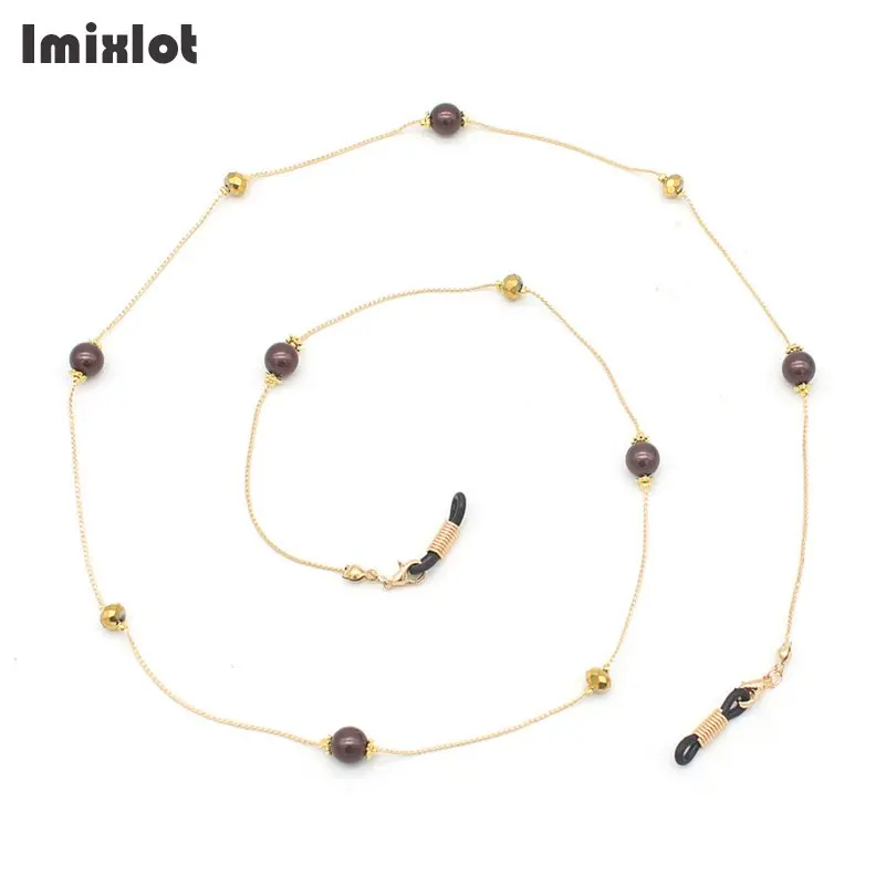 

Imitation Pearl Glasses Chain Womens Sunglasses Spectacles Gold Chain Holder Cord Lanyard Necklace Eyewear Accessories 70cm