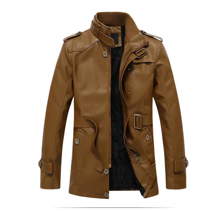 Fgkks модные брендовые мужские Куртки из искусственной кожи зимние мужские мотоциклетные повседневные теплые куртки мужские толстые кожаные куртки