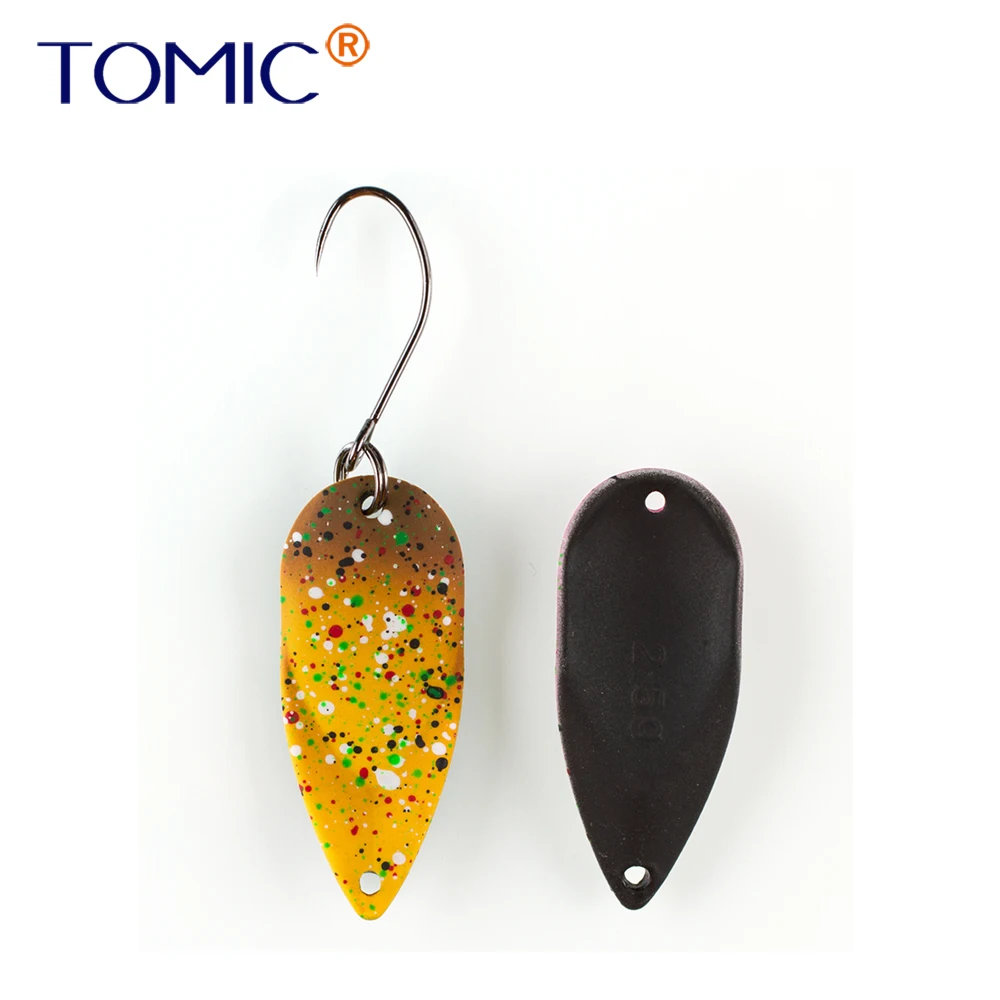 

Tomic 2.5g 3.5g micro fishing spoons trout spoon lures hard bait wide wobbler blinker