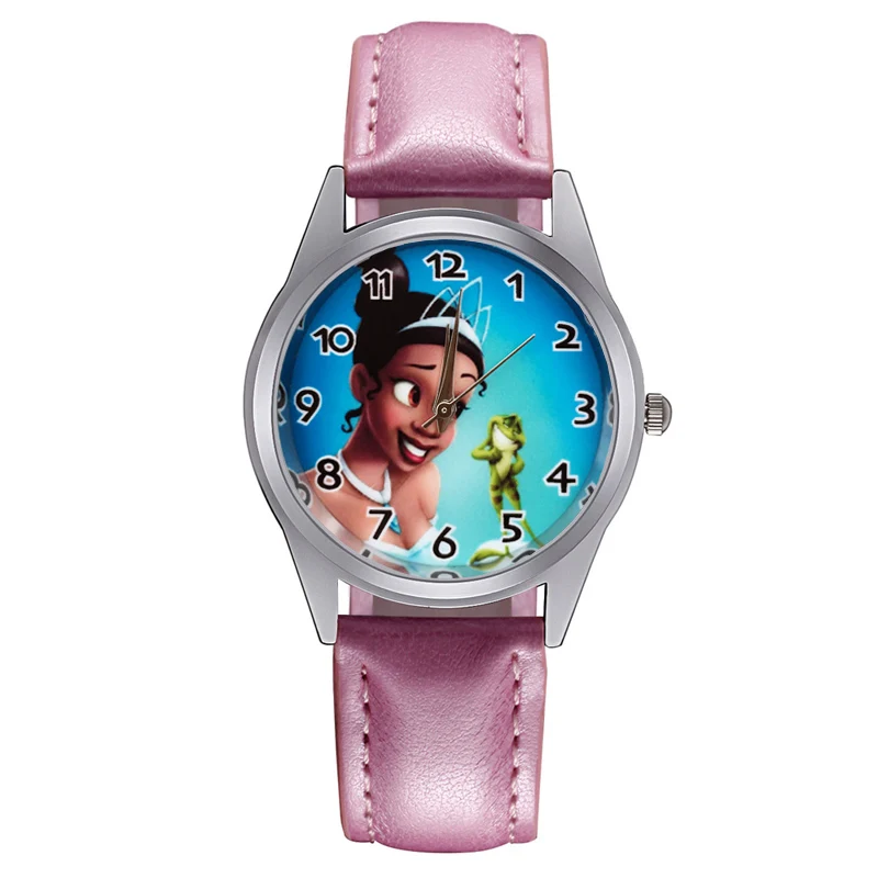 

Cartoon pretty girl princess frog style Children's Watches Women's Students girls Boys Quartz Leather strap Wrist Watch JC85