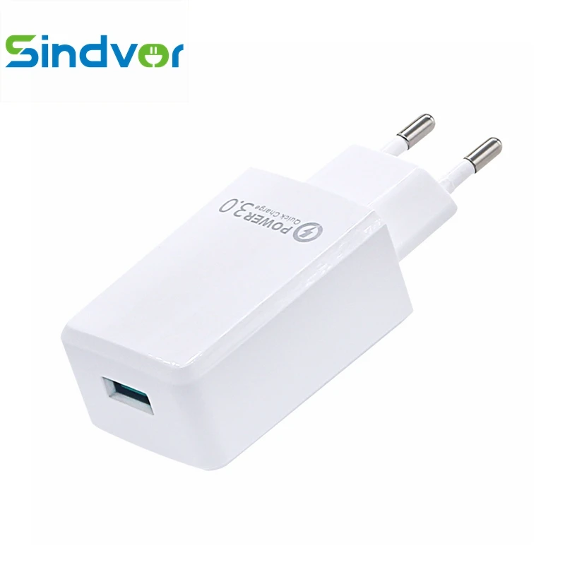 Sindvor настенное зарядное устройство для путешествий Quick Charge 3 0 USB адаптер EU US Plug 18 Вт