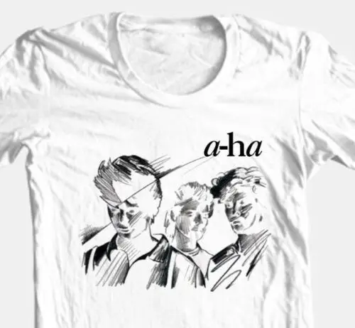 A-Ha футболка Бесплатная доставка Ретро 80's альтернатива новая волна 100% хлопок