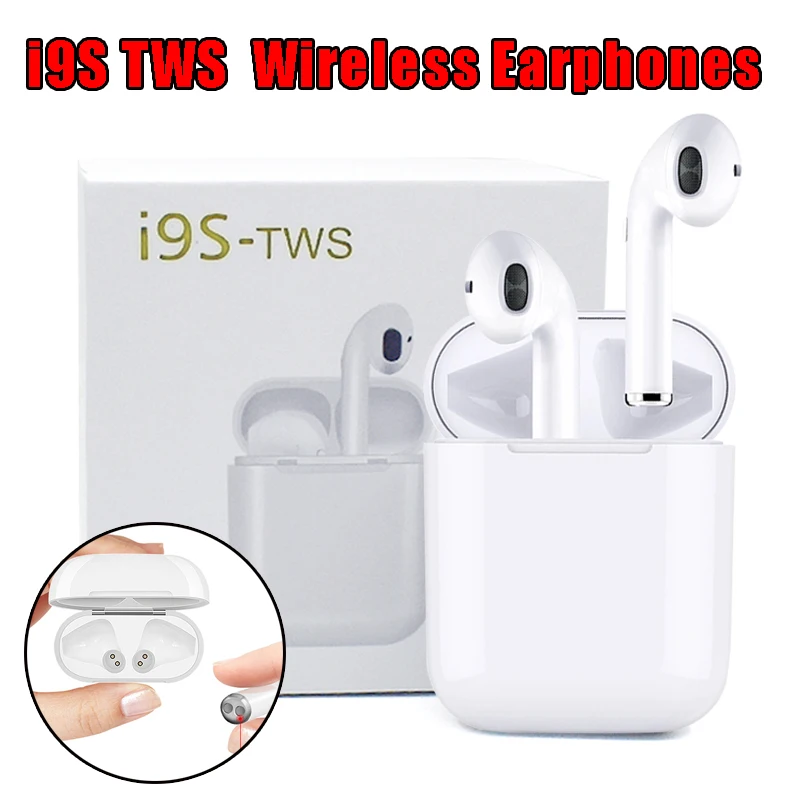 

New i9S TWS Mini Bluetooth Earphones Wireless Headset Head phones Bluetooth 5.0 Stereo Sports Earbuds with Mic for Phone Andorid