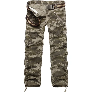 

New arrival outside casual pants men Overalls Military pants Cotton Camouflage Cargo Pants More than pocket Plus size