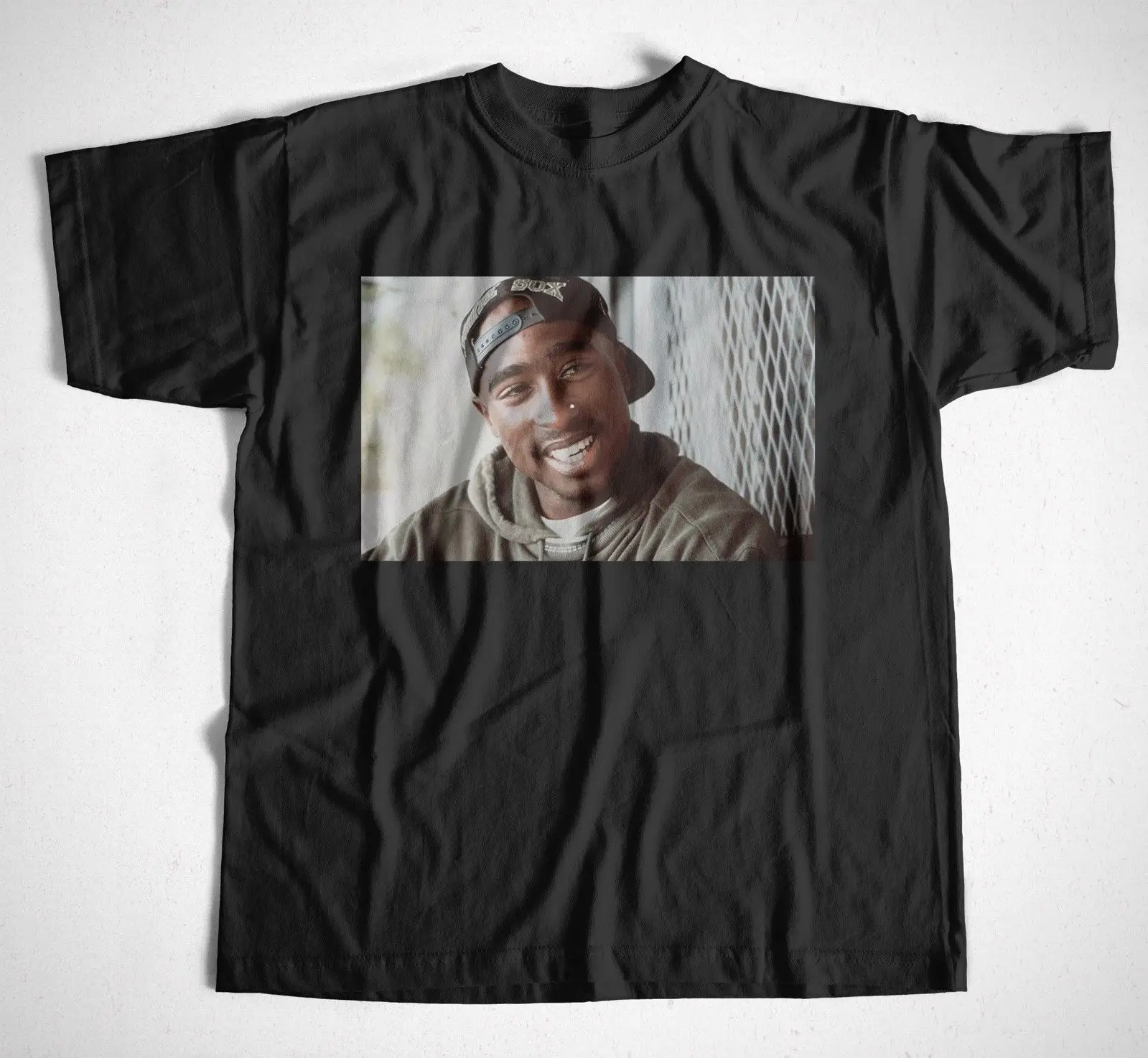 

2019 New Summer High Quality Tee Shirt T-Shirt Tupac 5 Black 2Pac Makaveli West Coast Hip Hop Rap Cool T-shirt