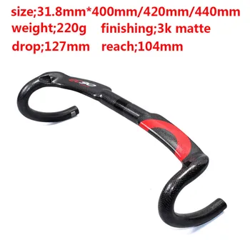 

220g Super Light Weight Bike UD Road Bicycle Internal Winding 31.8mm Red/Black/Silver Carbon