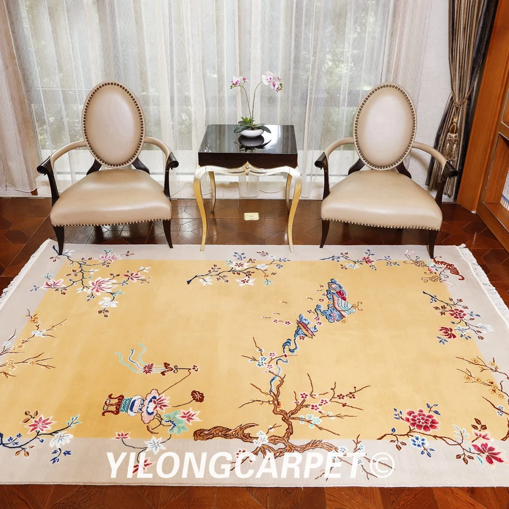 YILONG 6 'x 9' декоративный ковер ручной работы китайские резные шерстяные коврики