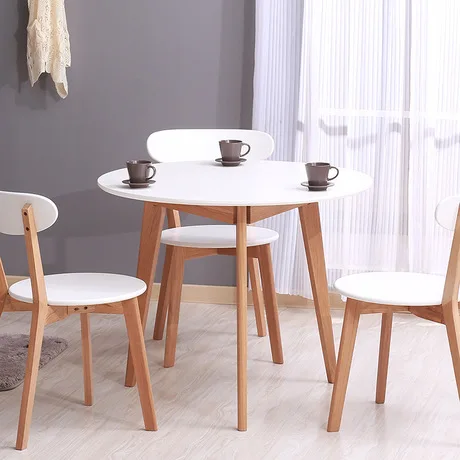 Обеденные столы, мебель для столовой, мебель для дома, журнальный столик из цельного дерева, минималистичный современный кухонный стол, 91,5*91,5*75 см