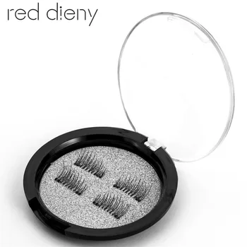 

4pcs/pair Natural Double Magnetics Eyelashes False Eyelashes Reusable 3D Magnetic Fake Eye Lashes Extension Eye Beauty Makeup