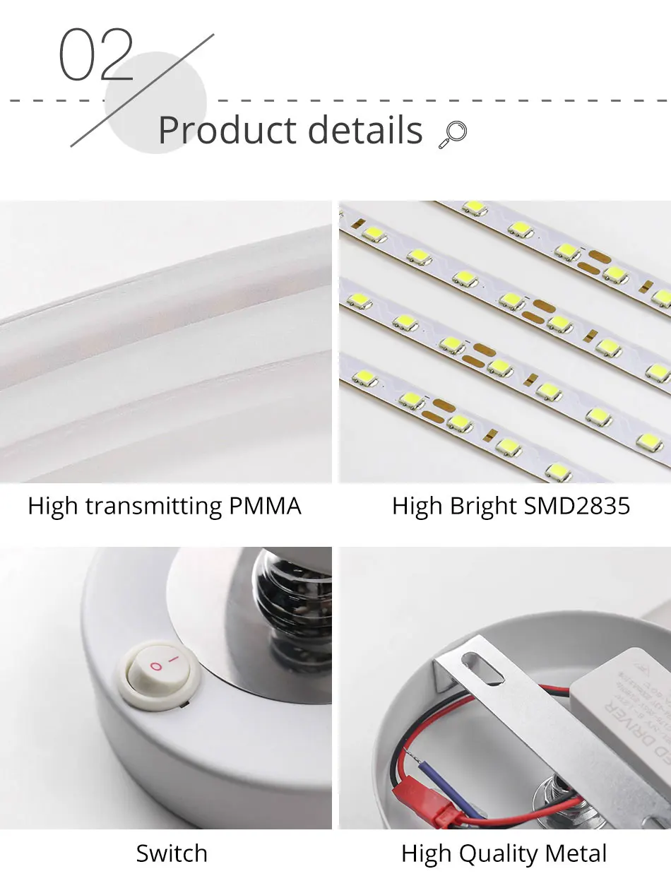 White Modern Wall Lamp 7W 175-265V AC Bedside Bedroom Stair Indoor Lighting LED Wall Sconce Reading light Hotel Decorative Lamp  (12)